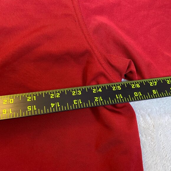 Under Armour Mens Polo Shirt XL Red Embroidered Logo Mens Short Sleeve Polyester - Picture 4 of 11